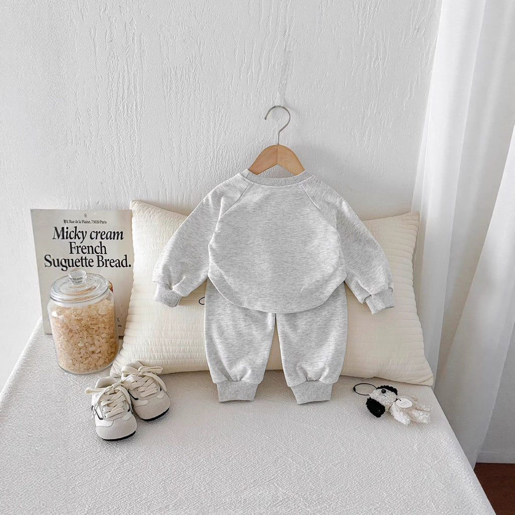 Cute Baby Girls' Outfit Set Autumn New Style Children's Hoodie and Pants Casual Fall Clothing for Toddlers