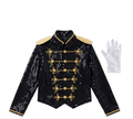 Halloween Kids MJ Sequin Performance Costume Jackson Cosplay Michael Jackson Tap Dance MJ Stage Performance Outfit