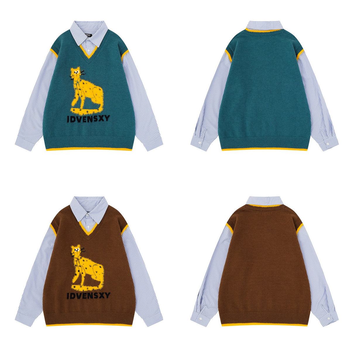Fake two shirts and sweaters