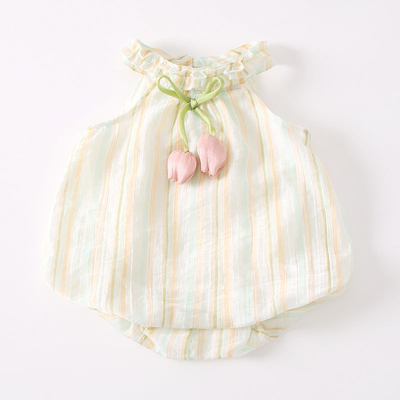 Baby Straps Dress Kids Trendy Clothing 1-2 Years Old Newborn Baby Skirt