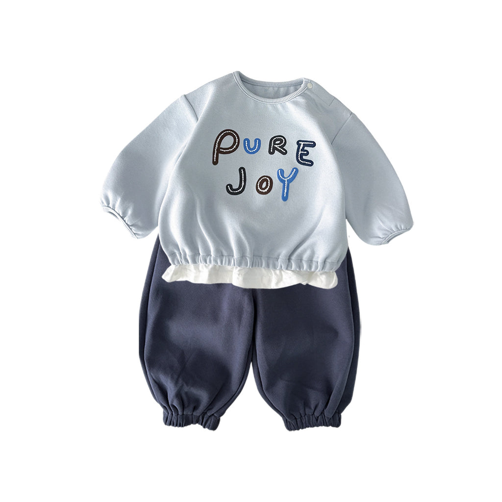 Kids' Letter Hoodie & Pants Set