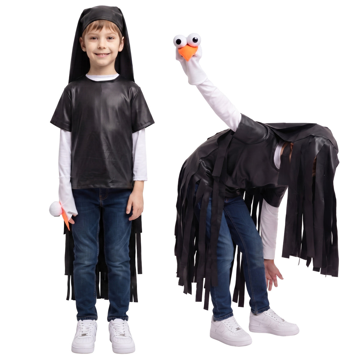 Halloween Ostrich Costume Cosplay Kids Animal Funny Outfit Party Performance Stage Costume