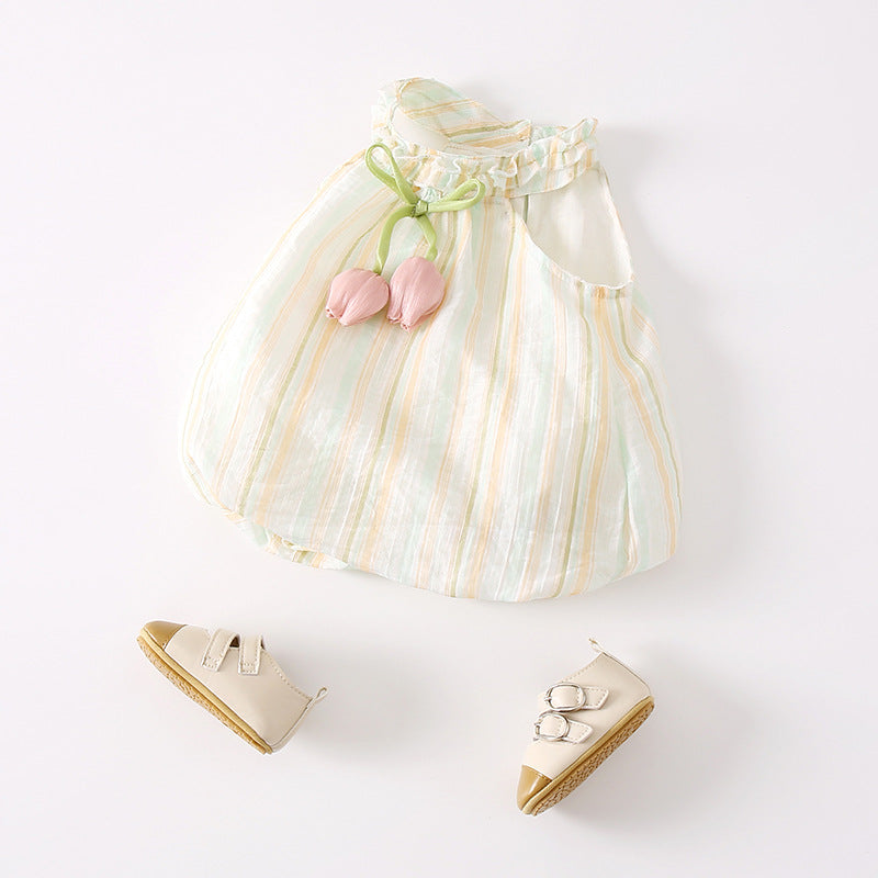 Baby Straps Dress Kids Trendy Clothing 1-2 Years Old Newborn Baby Skirt