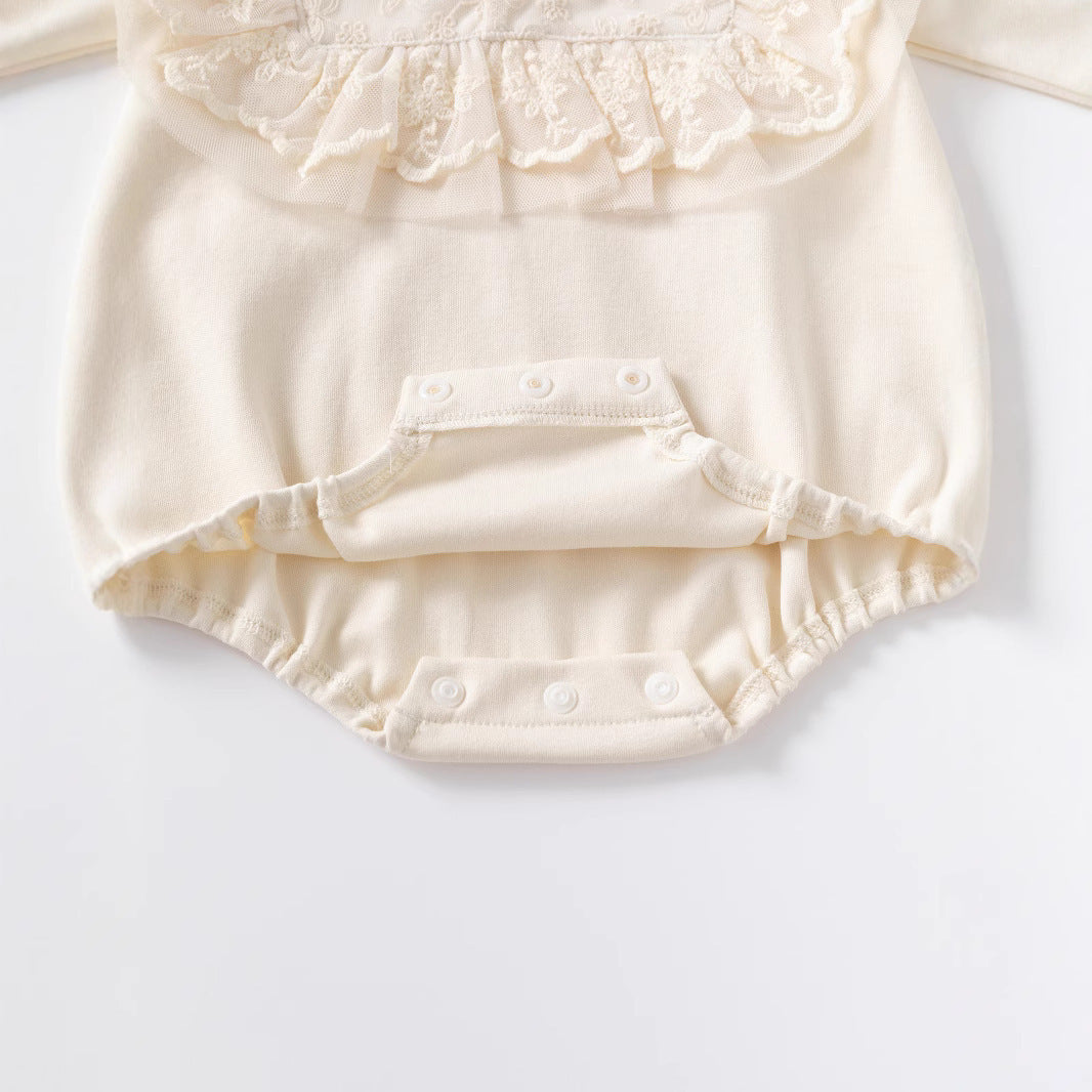 Children's Clothing Baby Girls' Sweet Lace Triangle Romper