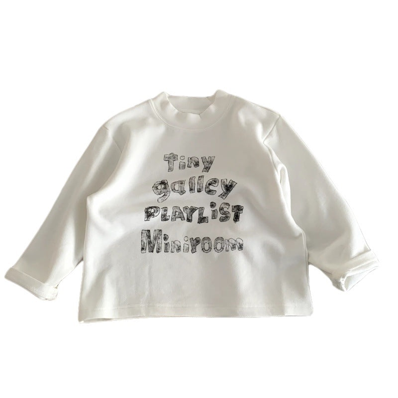 Girls' versatile thick warm top for winter