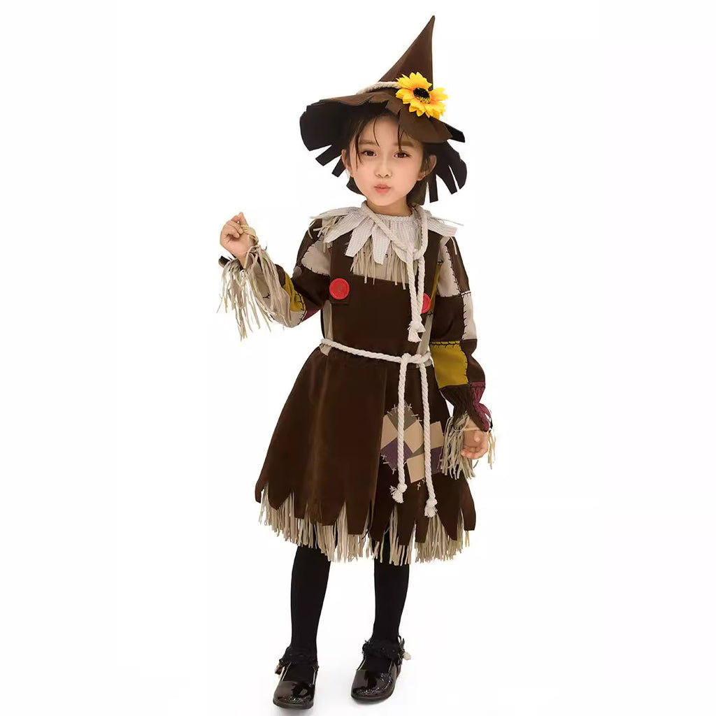 Halloween Kids Costume Witch Wizard Cosplay Dress for Girls Princess Dress