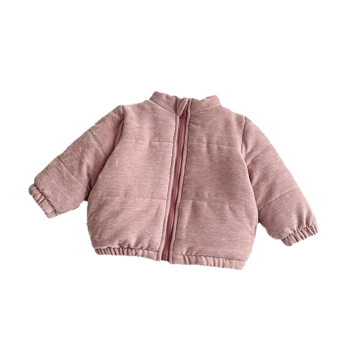 Pink cotton jacket for autumn and winter girls