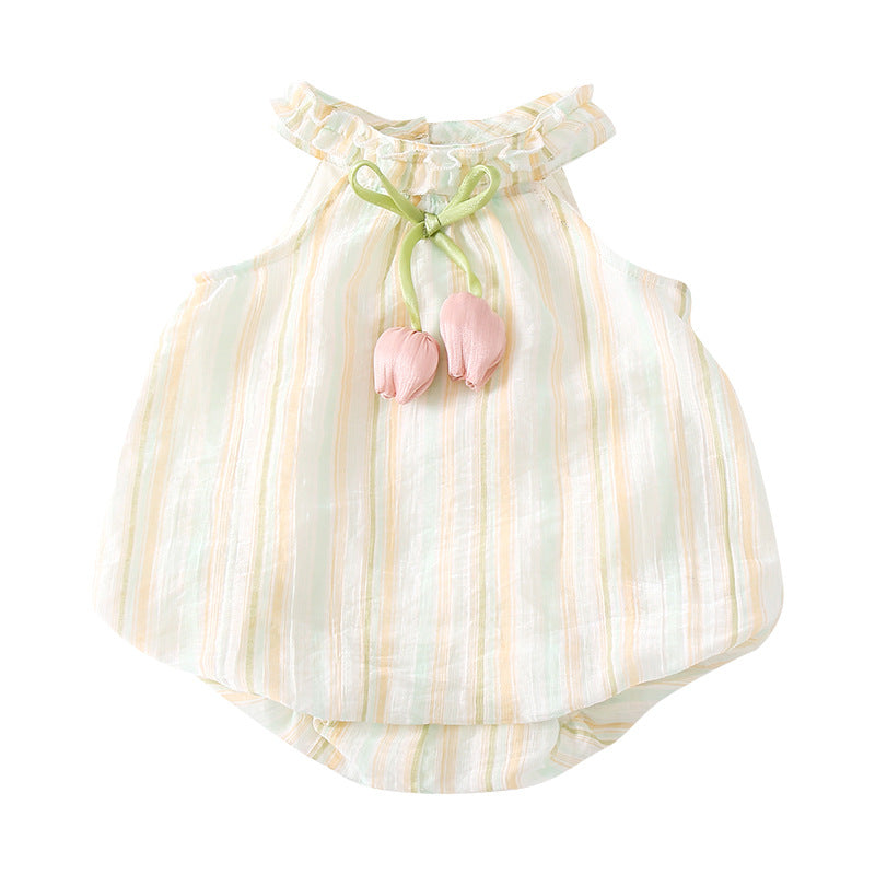 Baby Straps Dress Kids Trendy Clothing 1-2 Years Old Newborn Baby Skirt