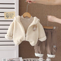 Boys' Striped Bear 3-Piece Winter Set