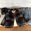 Boys' Fleece-Lined Plaid Jacket