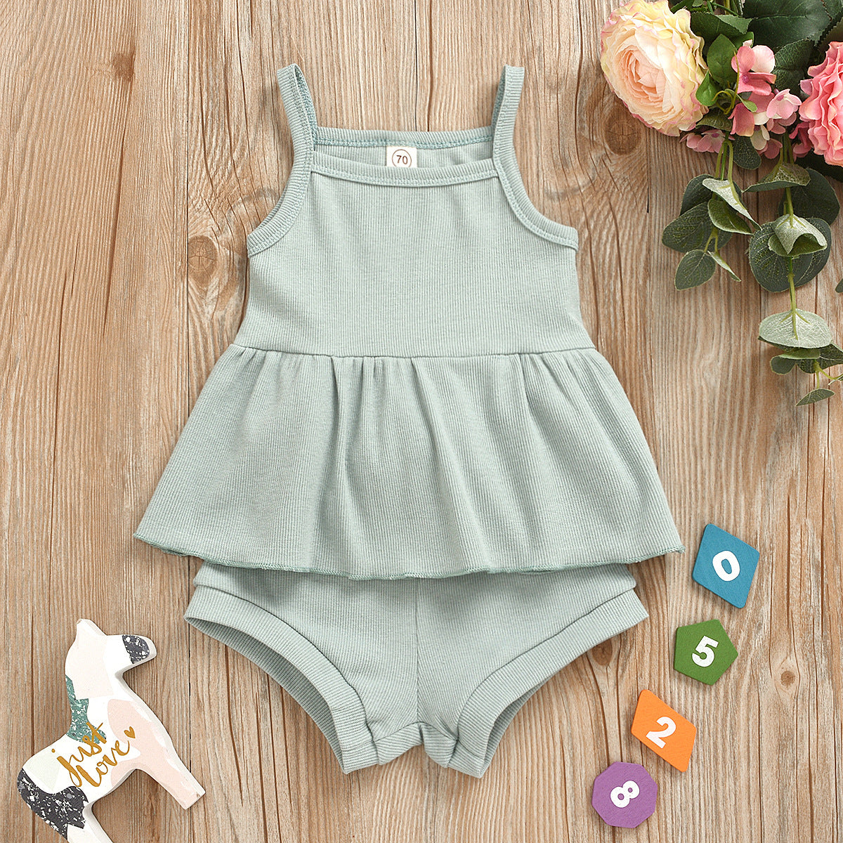 Baby Girls Summer Top & Shorts Set