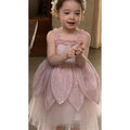 Girls'  Sleeveless Dress, Fashionable Pink Overall Dress for Kids, Spring Casual Outfit, Child's Spring Clothing