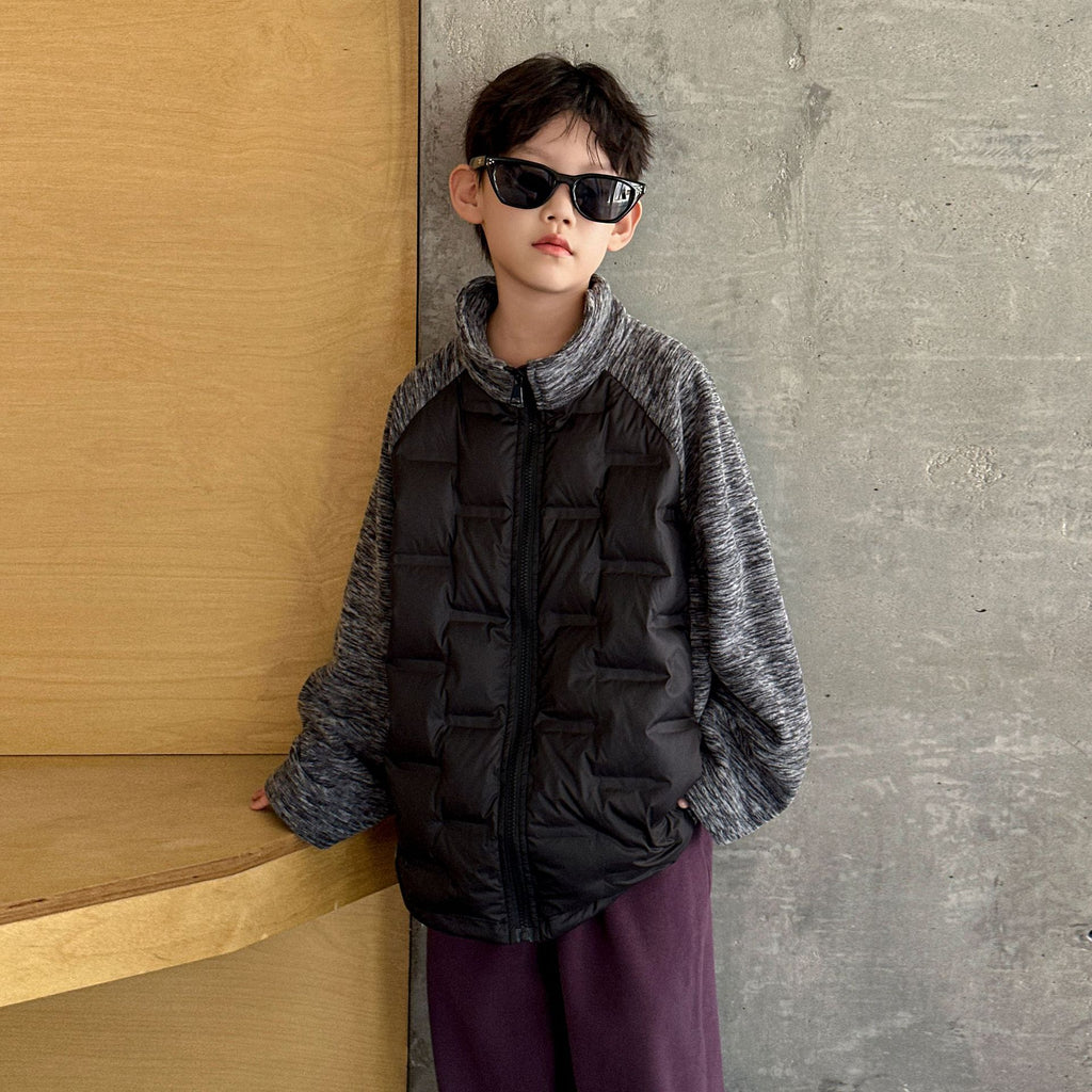 Boys Lightweight White Duck Down Jacket Autumn Winter Warm Inner Layer School Uniform Coat