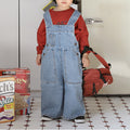 Children's autumn and winter denim overalls for boys