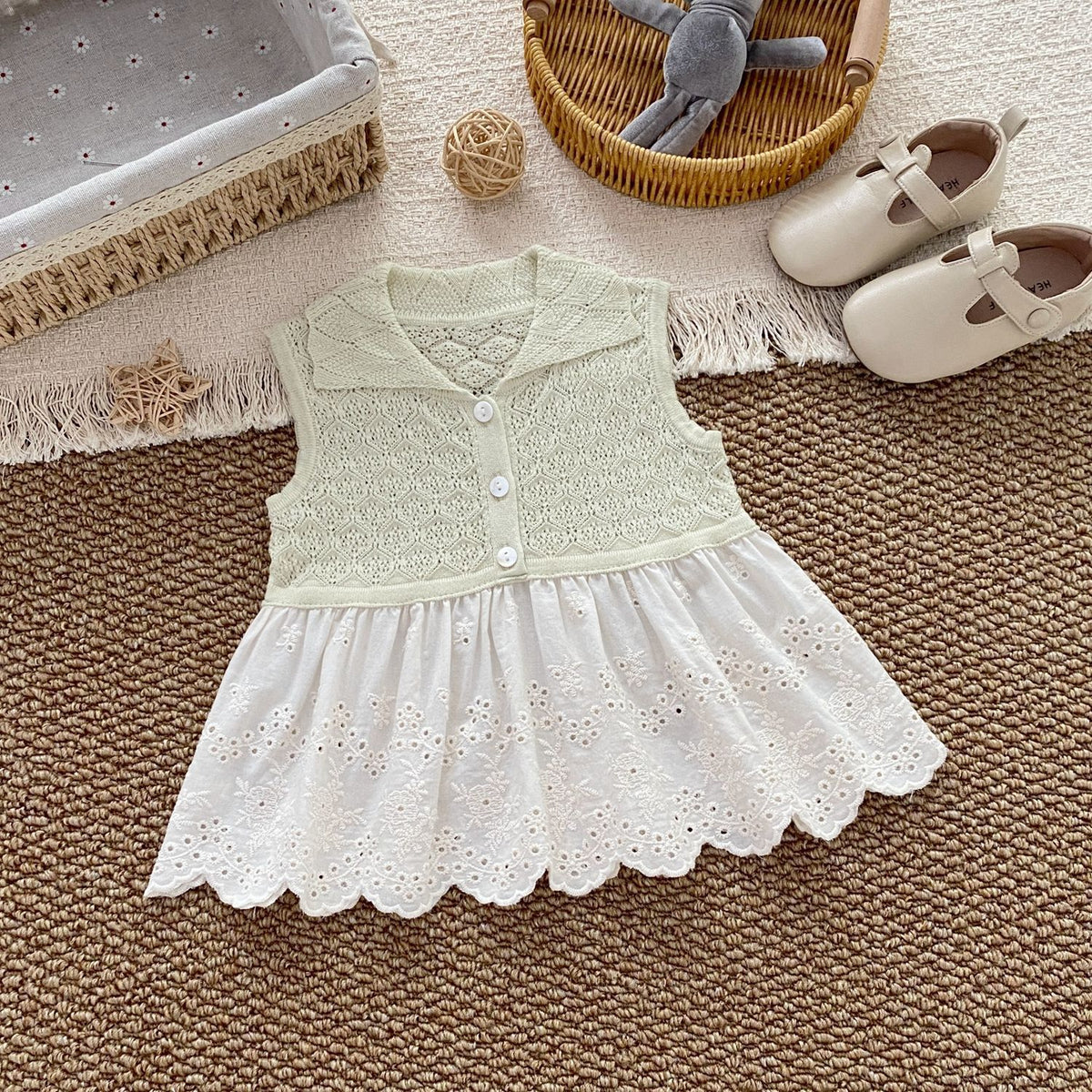 Cotton A-Class Baby Clothing Set for Girls, Lightweight Summer Outfit, Cute Dress for Toddlers 1-3 Years Old