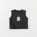 Cute Cartoon Printed Sleeveless Vest Set for Baby Boys Summer Outfit 1-3 Years Old Fashionable Clothing