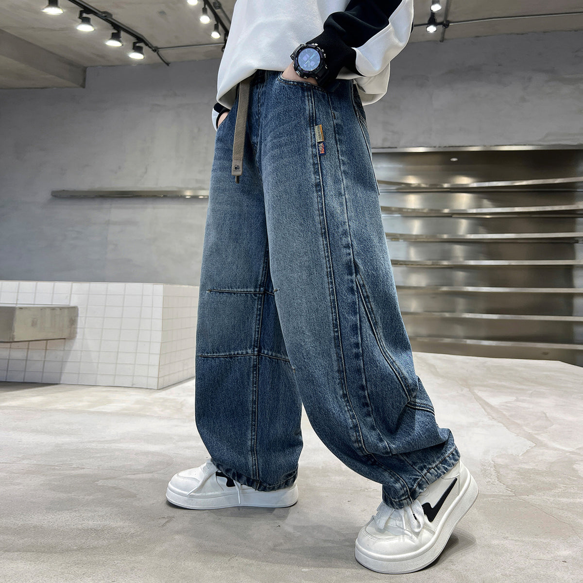 Boys' Straight Leg Jeans Spring Autumn Kids Pants