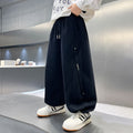 Boys Casual Sweatpants Loose Fit Knitted Trousers for Older Kids Autumn Winter Athletic Joggers