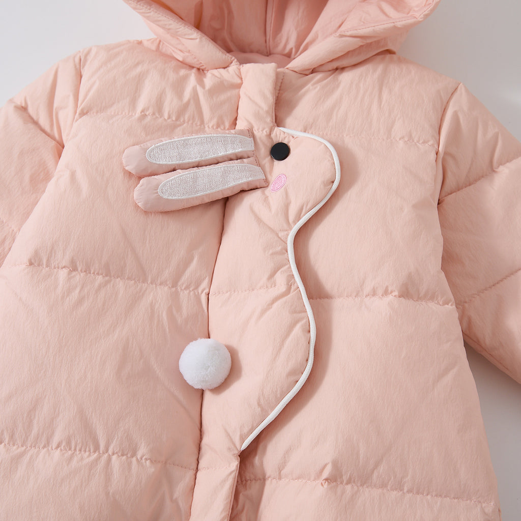 Baby Girls Hooded Down Overall