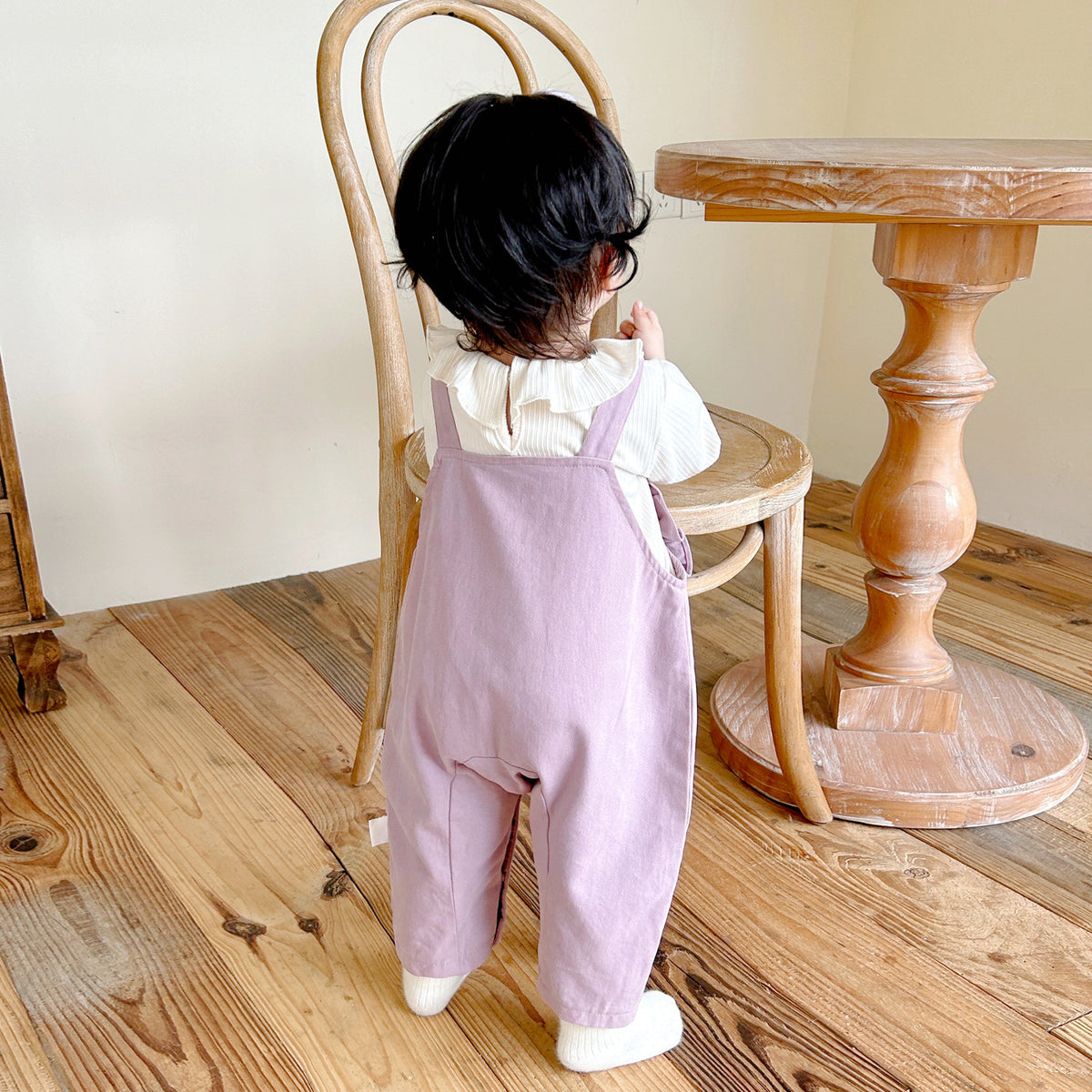 Baby Girls Romper & Overalls Set