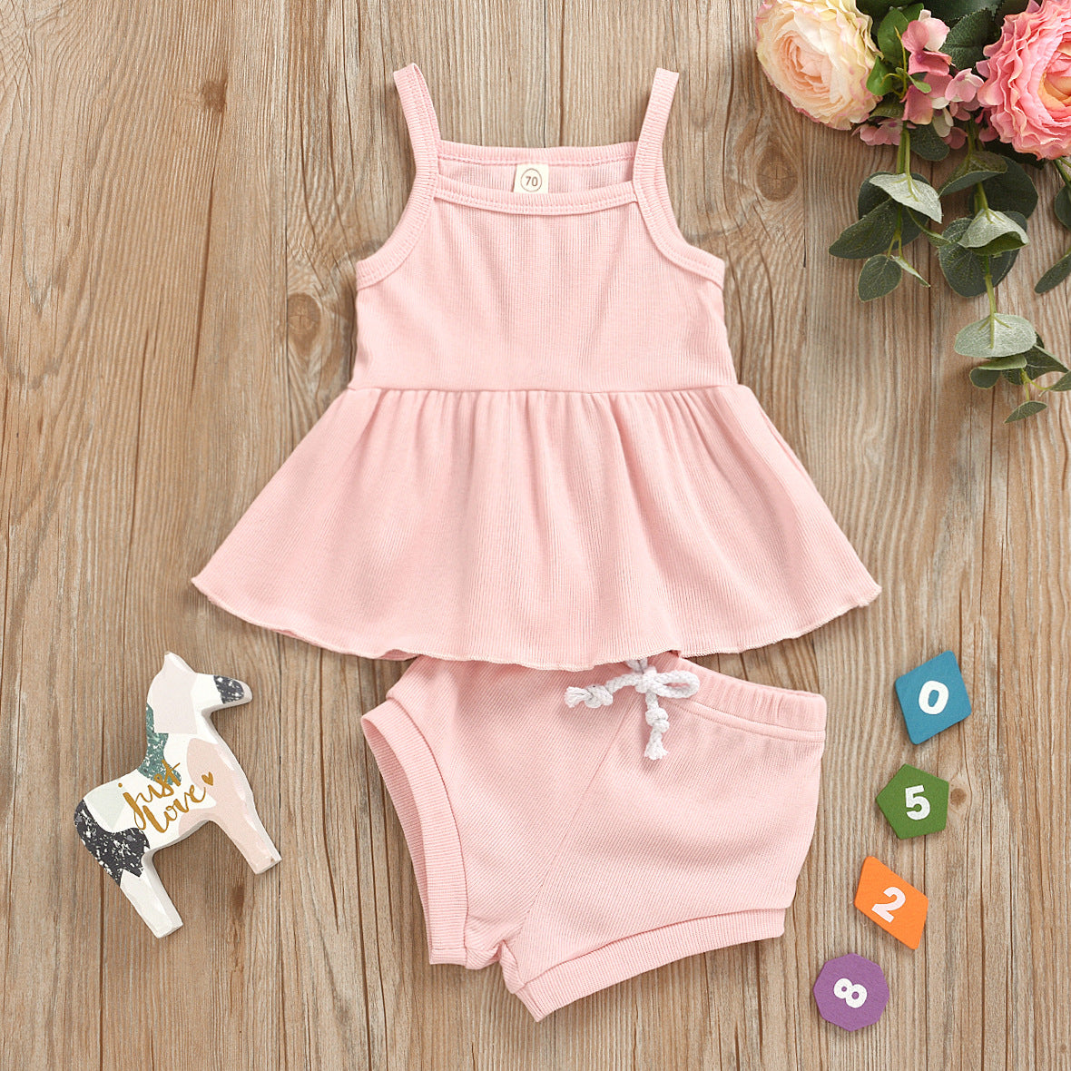 Baby Girls Summer Top & Shorts Set