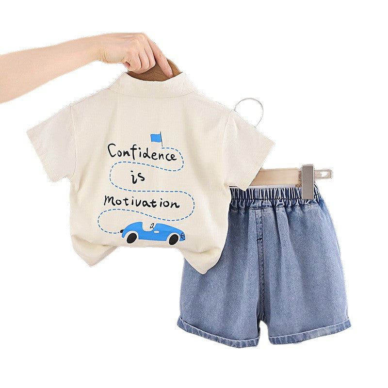 Three piece set of summer casual shirts for baby boys