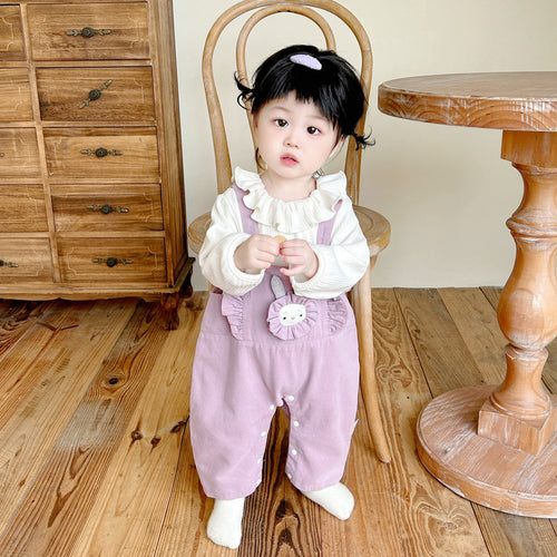 Baby Girls Romper & Overalls Set