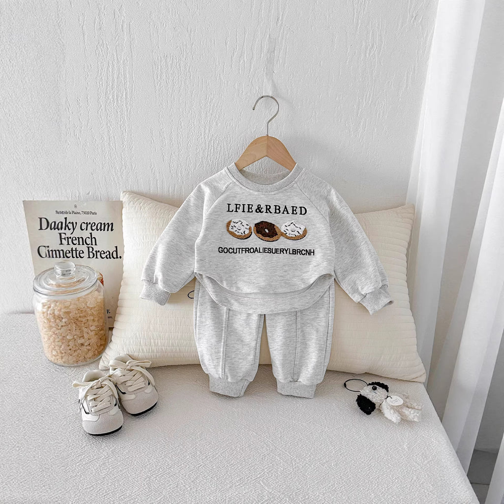 Cute Baby Girls' Outfit Set Autumn New Style Children's Hoodie and Pants Casual Fall Clothing for Toddlers