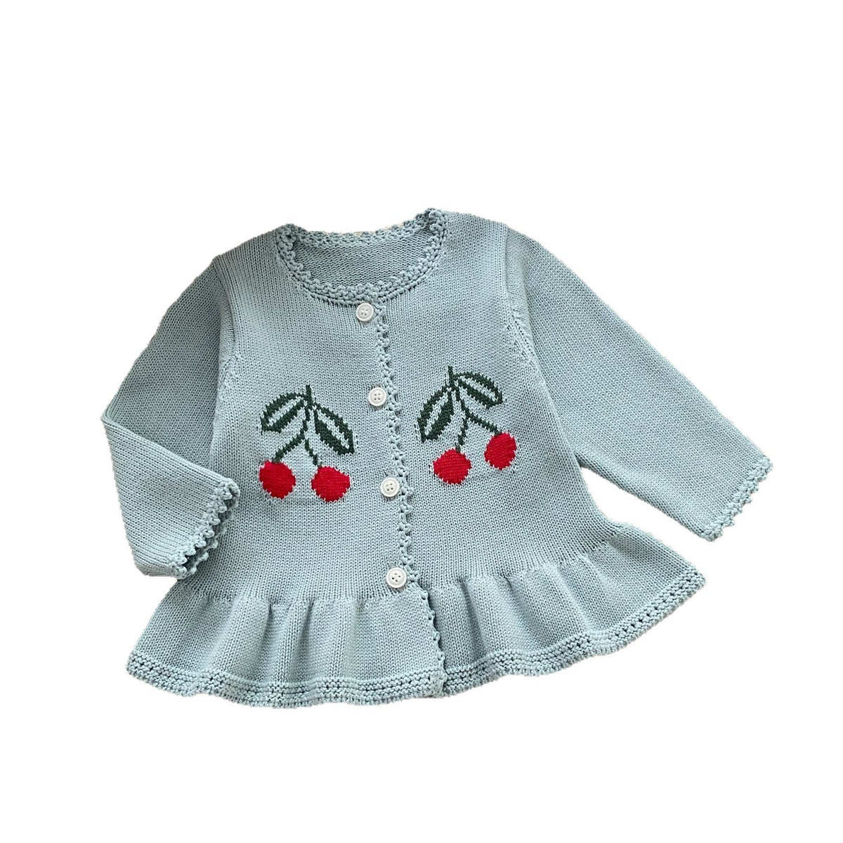 Cute Cotton Sweater for Girls, Fashionable Autumn and Spring Clothing, Warm and Stylish Top for Toddlers 1-3 Years Old