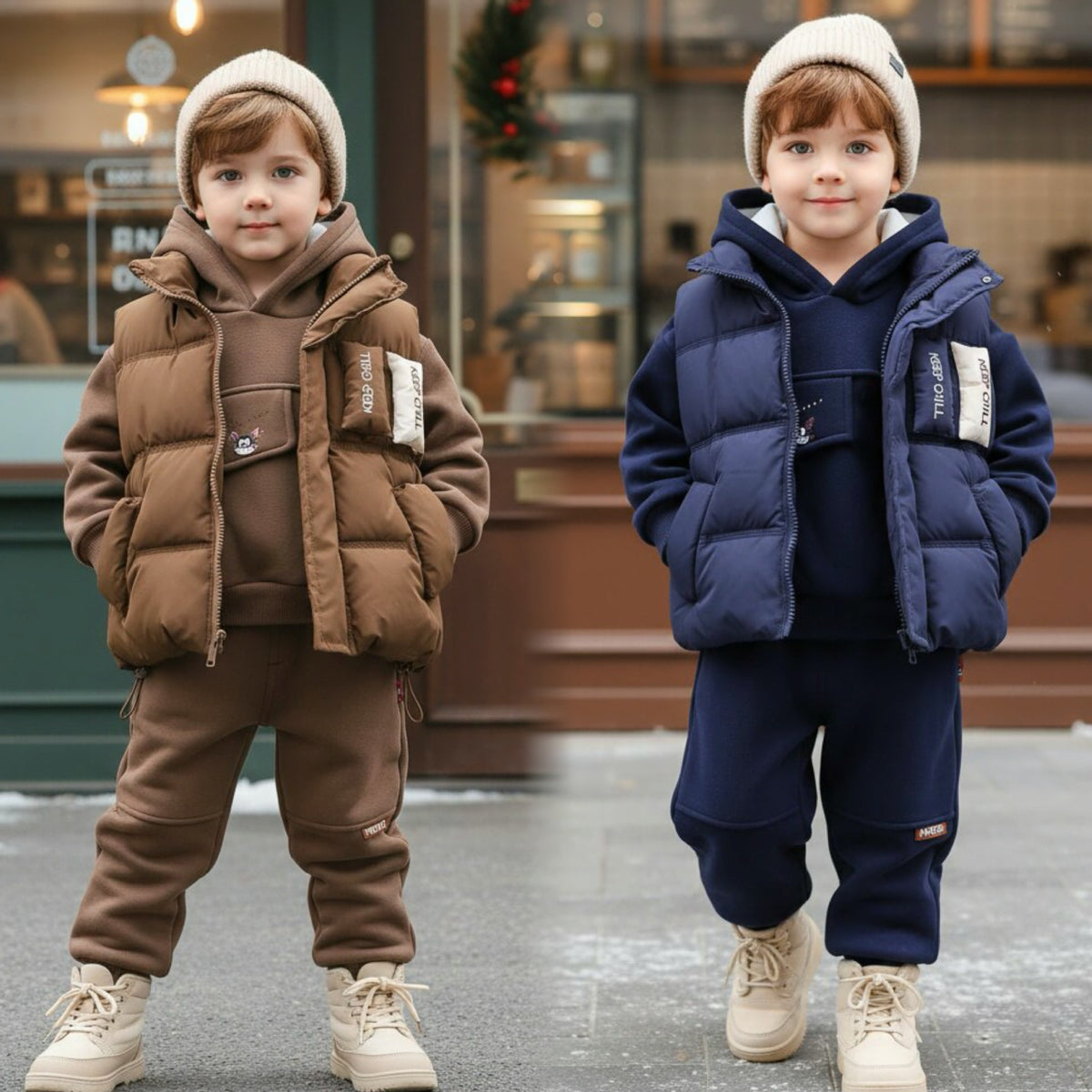Boys' Winter Fleece-Lined 3-Piece Set