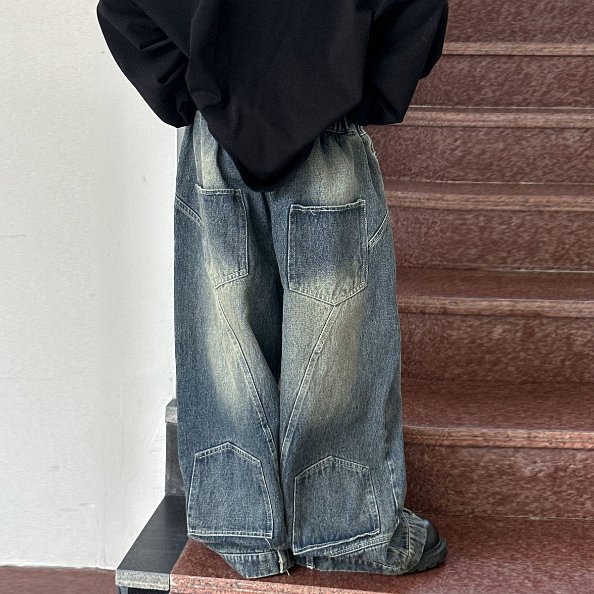 Casual Trendy Boys Denim Jeans Long Pants Spring Autumn Trousers