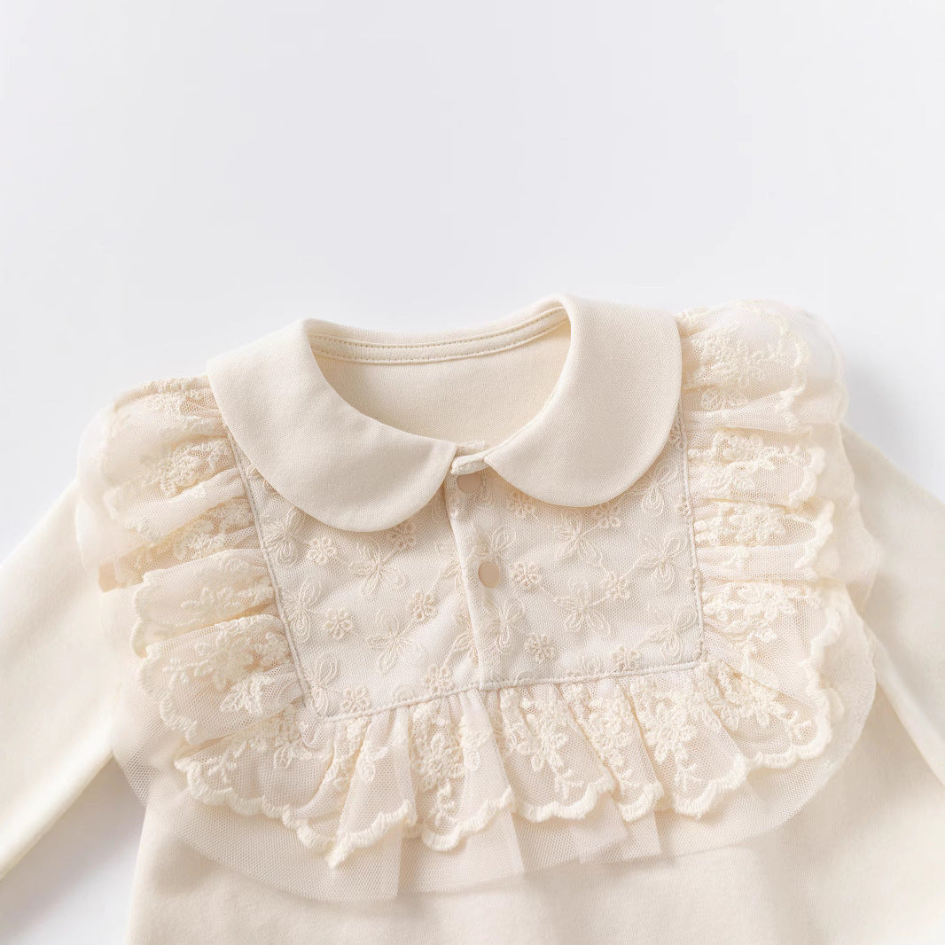 Children's Clothing Baby Girls' Sweet Lace Triangle Romper