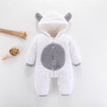 Unisex Baby Rompers Boys Girls Fleece Hooded Winter Fleece Jumpsuit Soft Cute  Cartoon Coats Newborn Infant Bodysuits