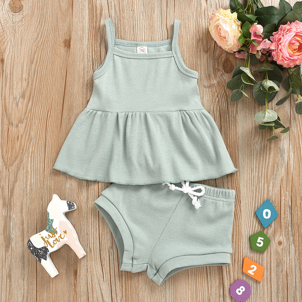 Baby Girls Summer Top & Shorts Set