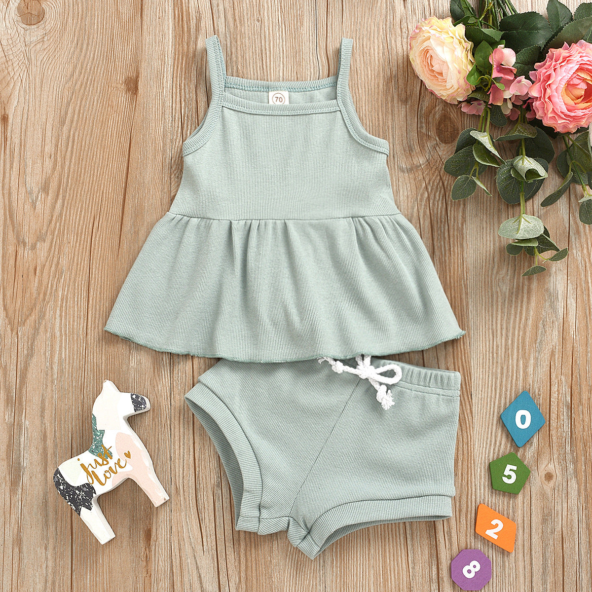 Baby Girls Summer Top & Shorts Set