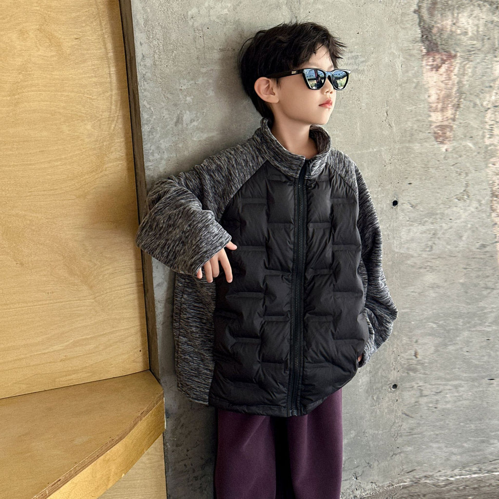 Boys Lightweight White Duck Down Jacket Autumn Winter Warm Inner Layer School Uniform Coat
