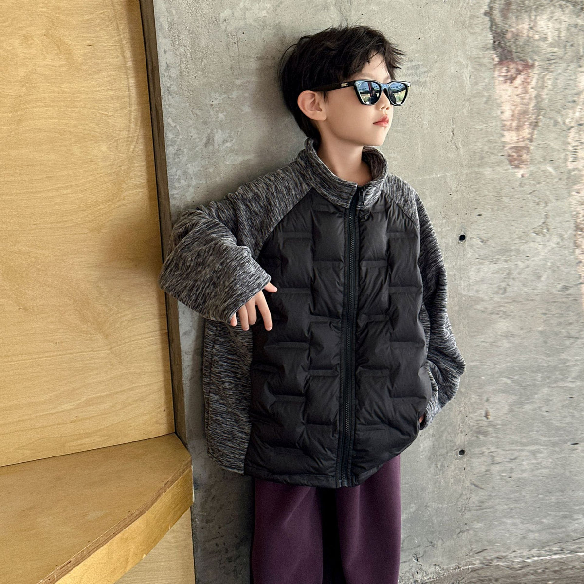 Boys Lightweight White Duck Down Jacket Autumn Winter Warm Inner Layer School Uniform Coat