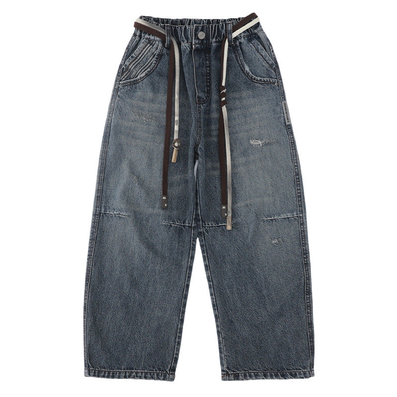 Boys' Casual  Straight-Leg Jeans - Relaxed Fit for Older Kids