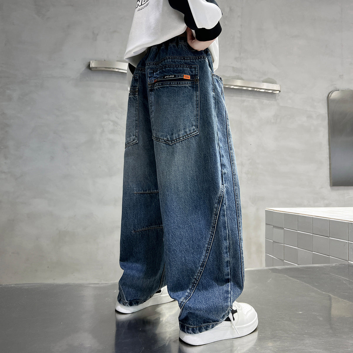 Boys' Straight Leg Jeans Spring Autumn Kids Pants