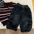 Boys' fleece jeans for autumn and winter