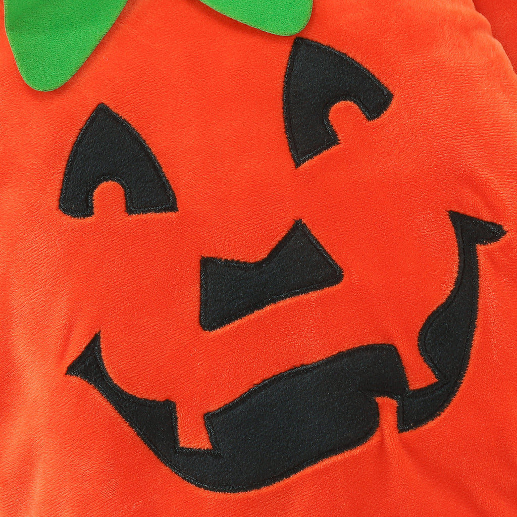 Halloween Devil Pumpkin Long Sleeve Onesie for Kids, Festival Costume Bodysuit