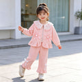 Baby girl winter warm two-piece children's clothing set