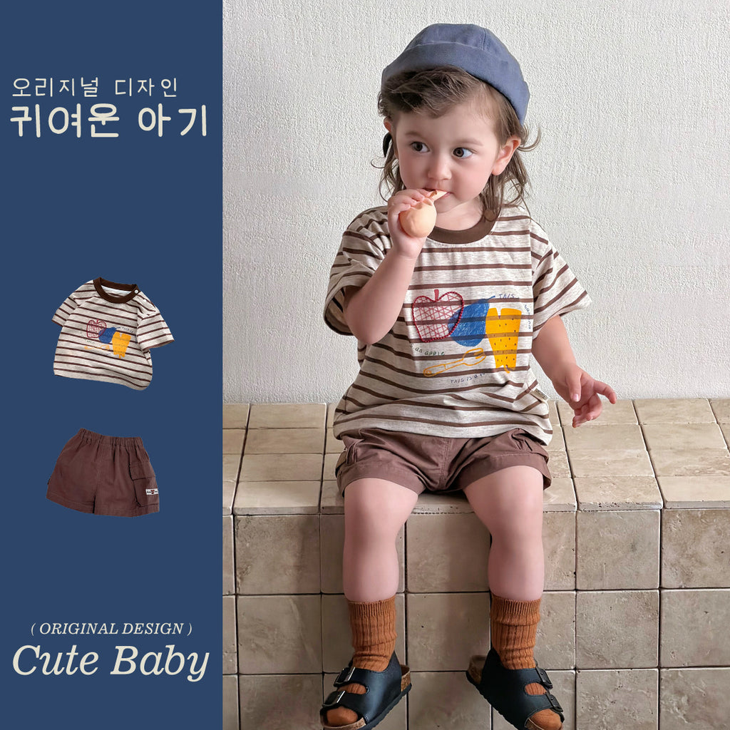 Boys T-Shirt & Cargo Shorts Set