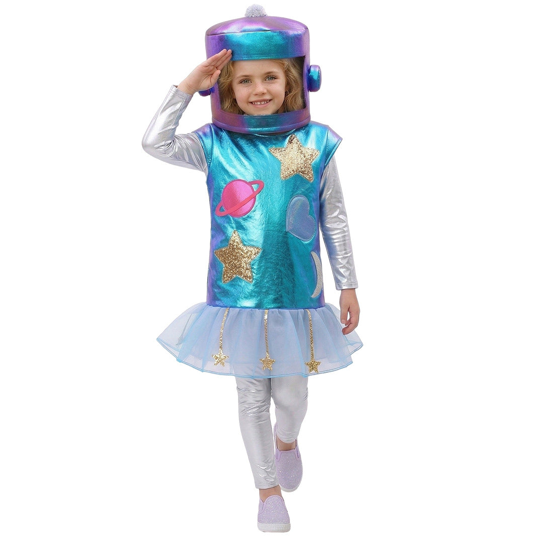 Alien Kids Costume Halloween Funny Robot Style Outfit Role Play Cosplay