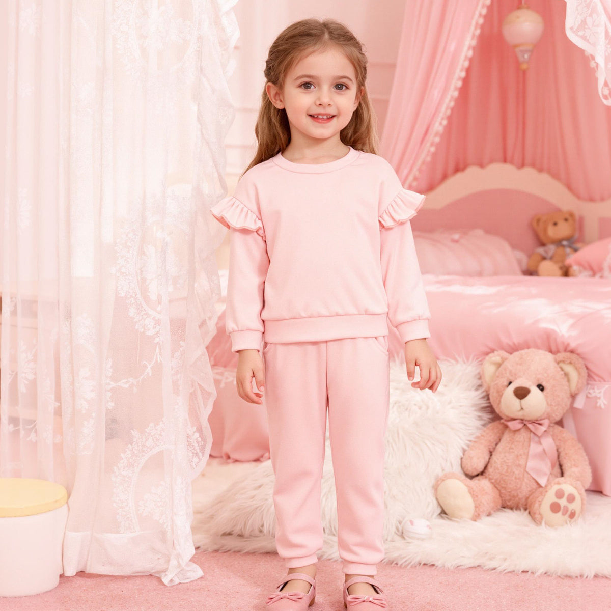 Girls' Winter Hoodie & Pants Set