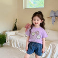 Casual short sleeved shorts two-piece set for girls' clothing