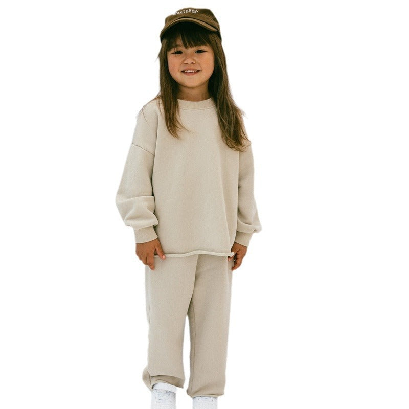 Children's clothing pullover hoodie set for casual wear for boys and girls