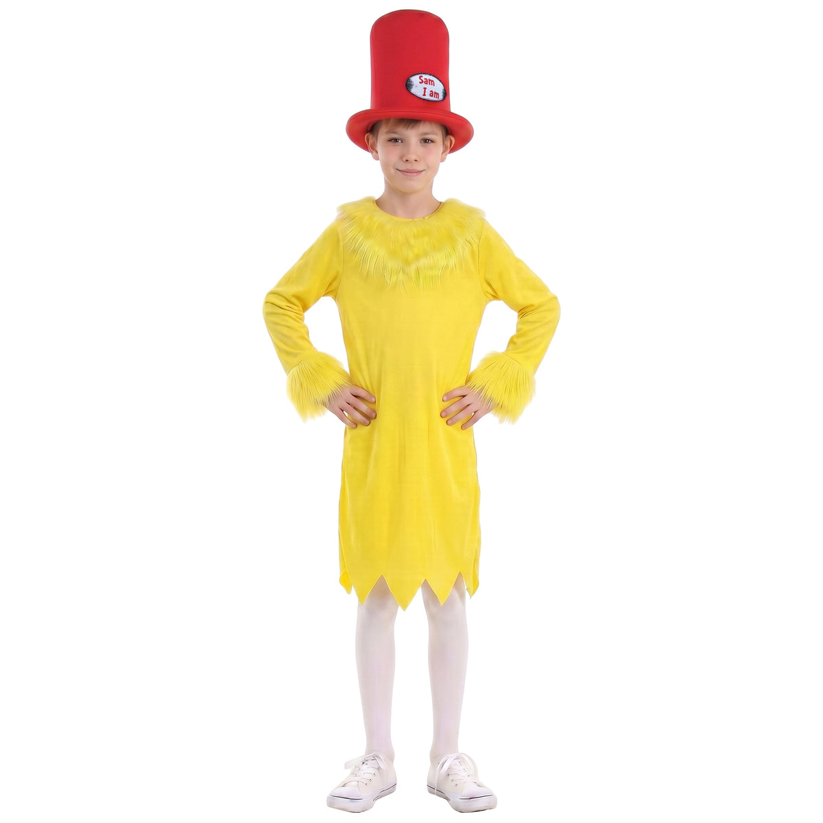 Halloween Kids Sam-I-Am Costume Dr. Seuss Green Eggs and Ham Funny Party Performance Outfit
