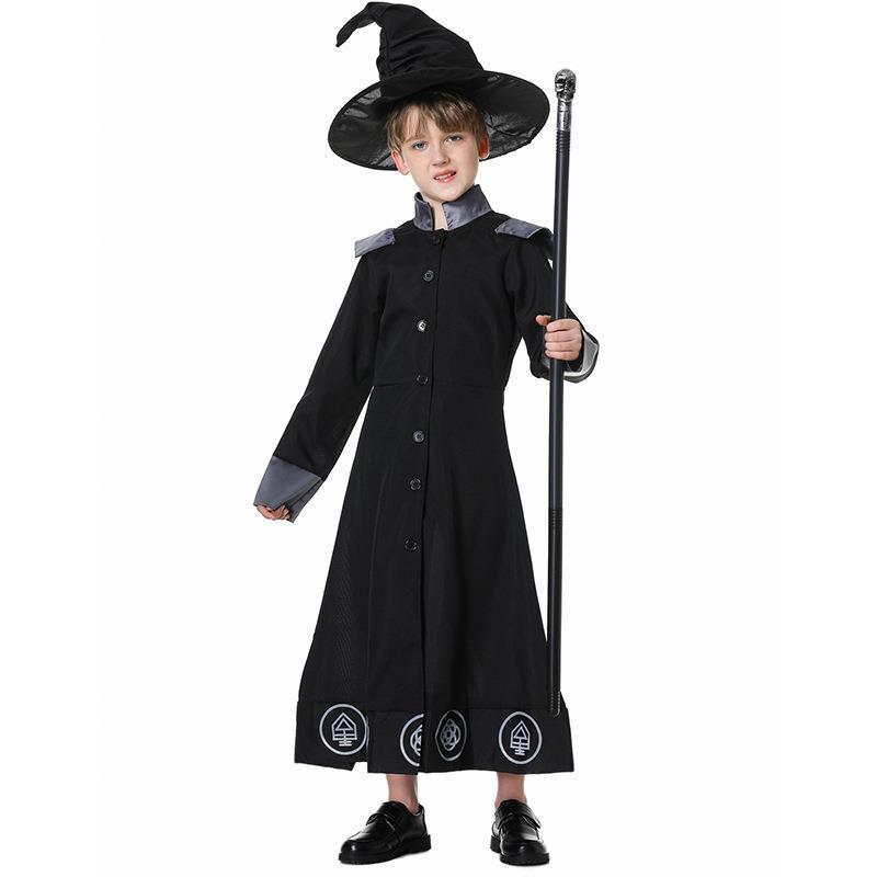 Magic Wizard Costume for Kids - Halloween Cosplay Outfit for Boys