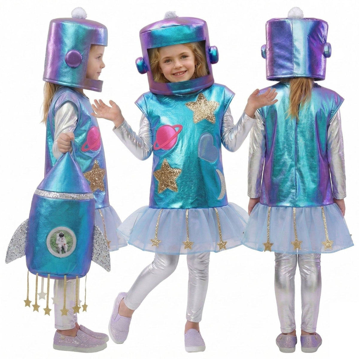 Alien Kids Costume Halloween Funny Robot Style Outfit Role Play Cosplay